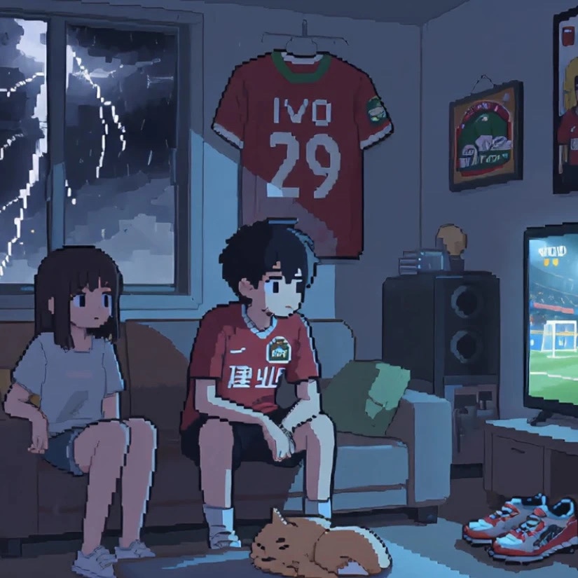 足球像素风头像